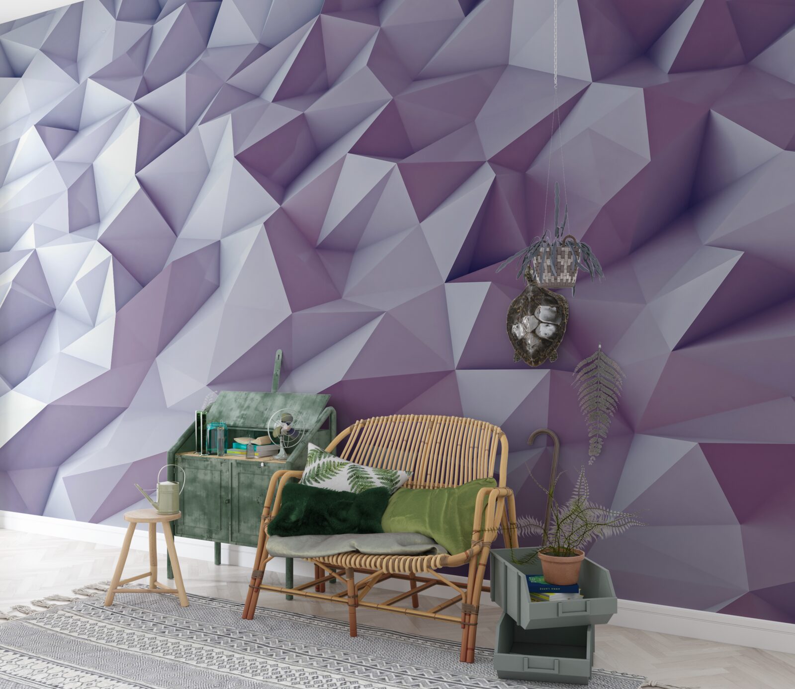 Fototapeta gradientové abstrakcie v tvare trojuholníkov