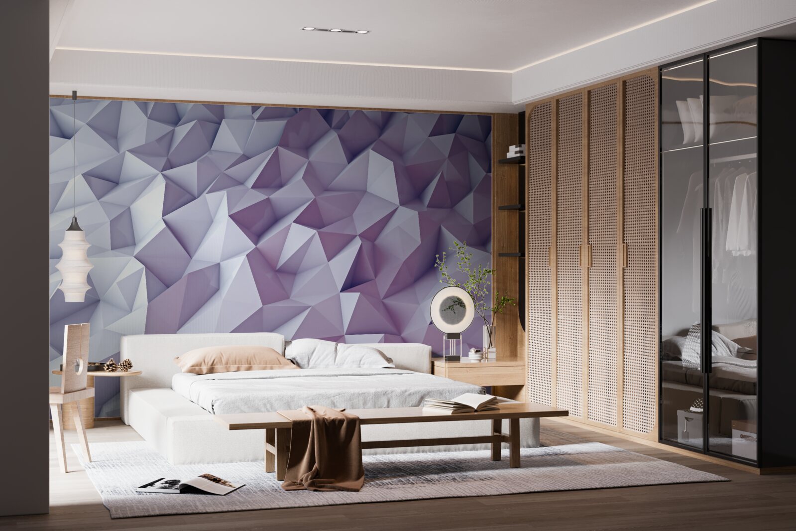 Fototapeta gradientové abstrakcie v tvare trojuholníkov