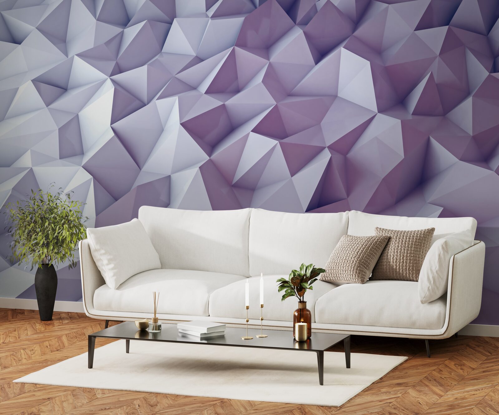 Fototapeta gradientové abstrakcie v tvare trojuholníkov