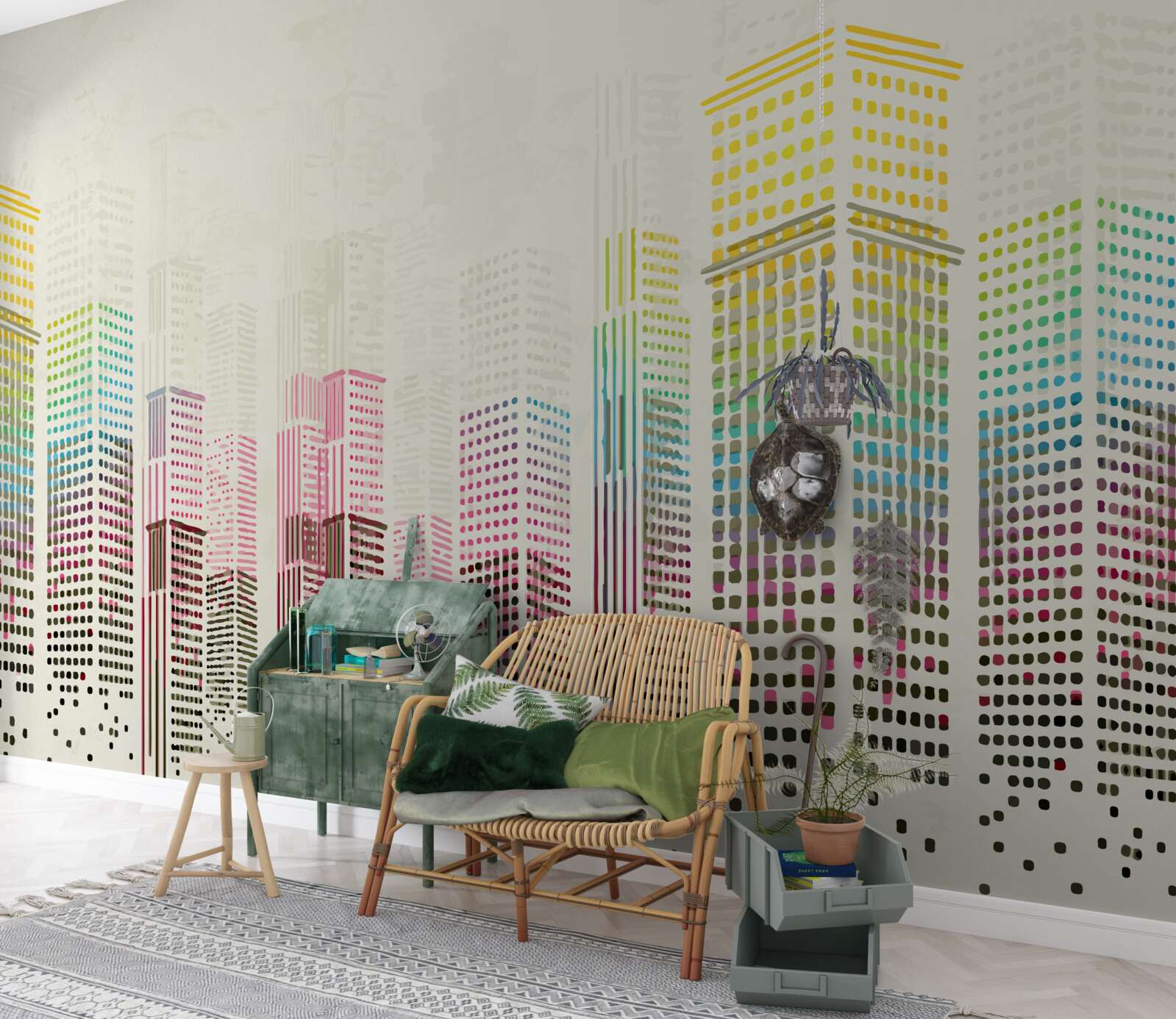 Fototapeta abstraktné mestské mrakodrapy