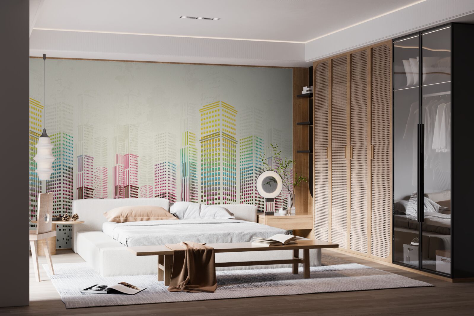 Fototapeta abstraktné mestské mrakodrapy