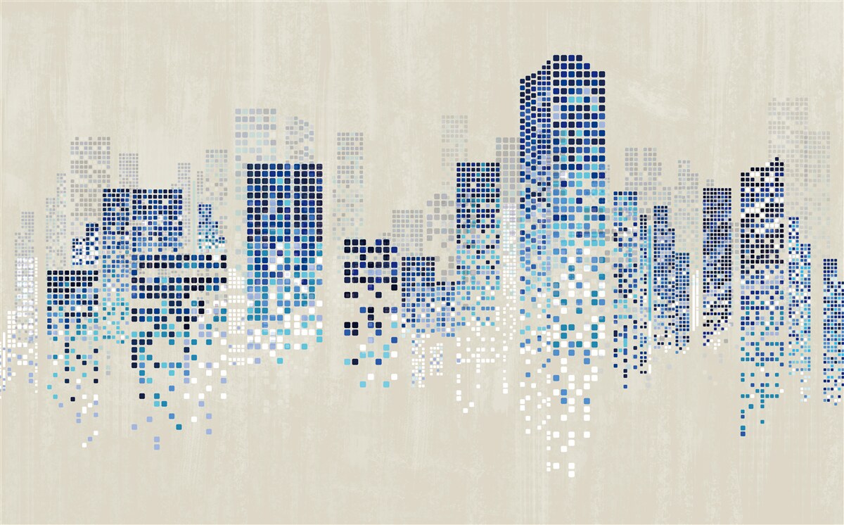 Fototapeta moderné budovy s perforáciou