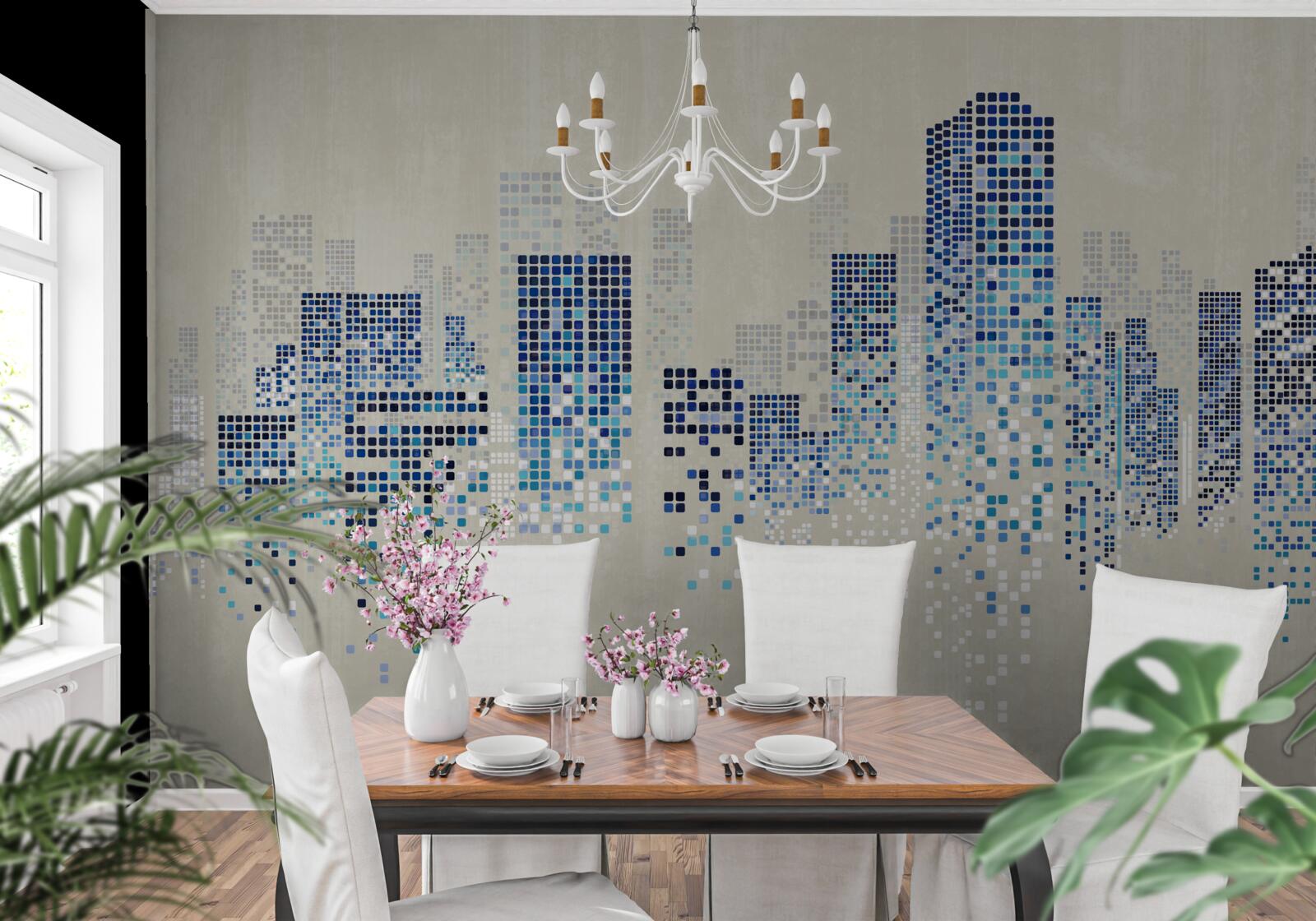 Fototapeta moderné budovy s perforáciou