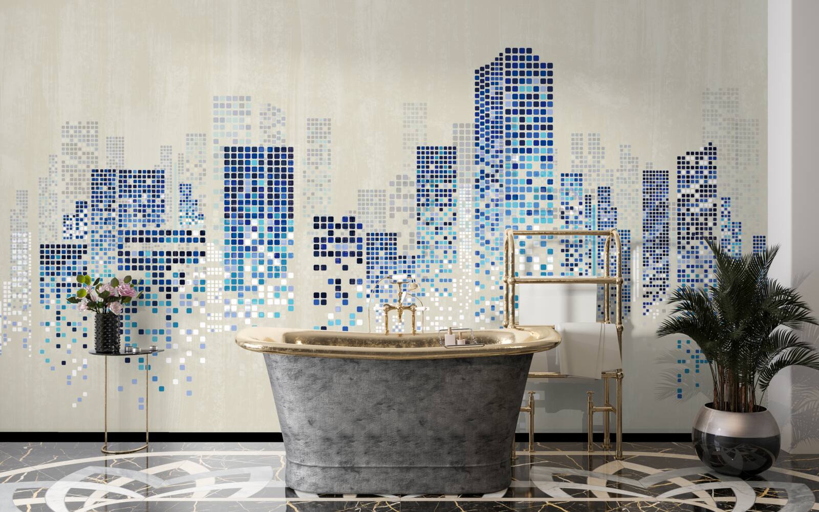 Fototapeta moderné budovy s perforáciou