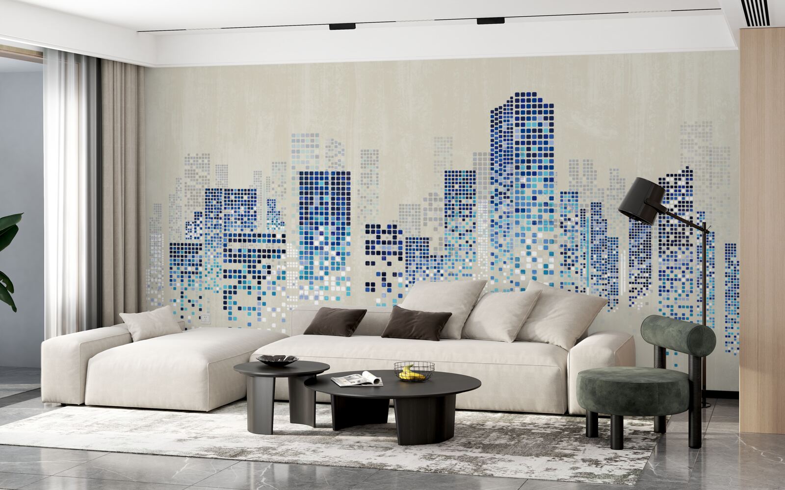 Fototapeta moderné budovy s perforáciou