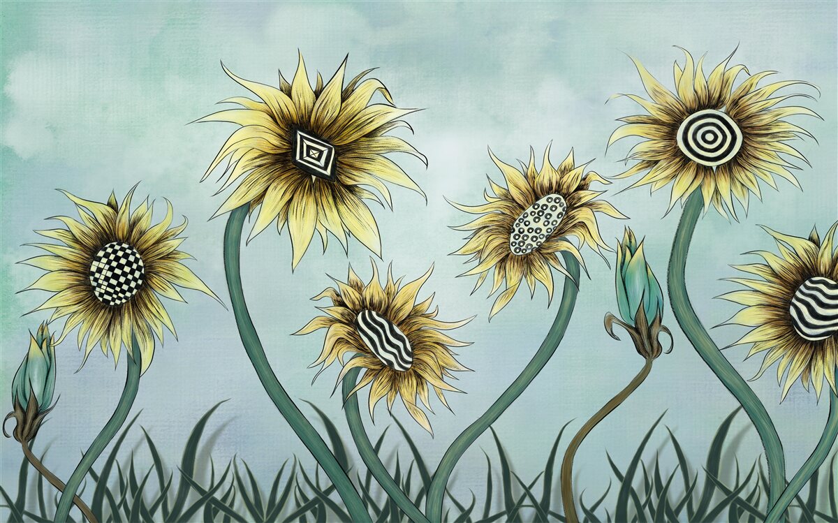 Fototapeta úžasné zlaté púčiky