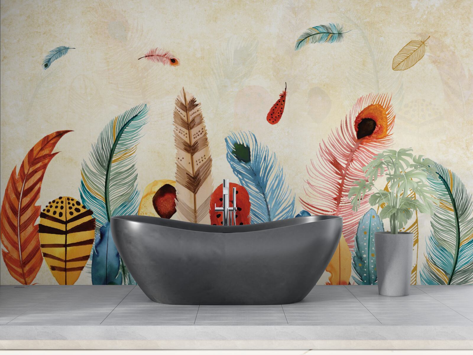 Fototapeta kmeňové ozdobné perie