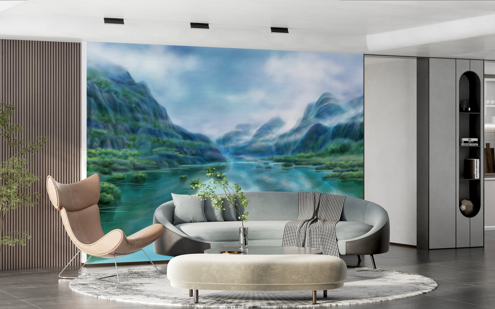 Fototapeta očarujúca pokojná rieka v horách