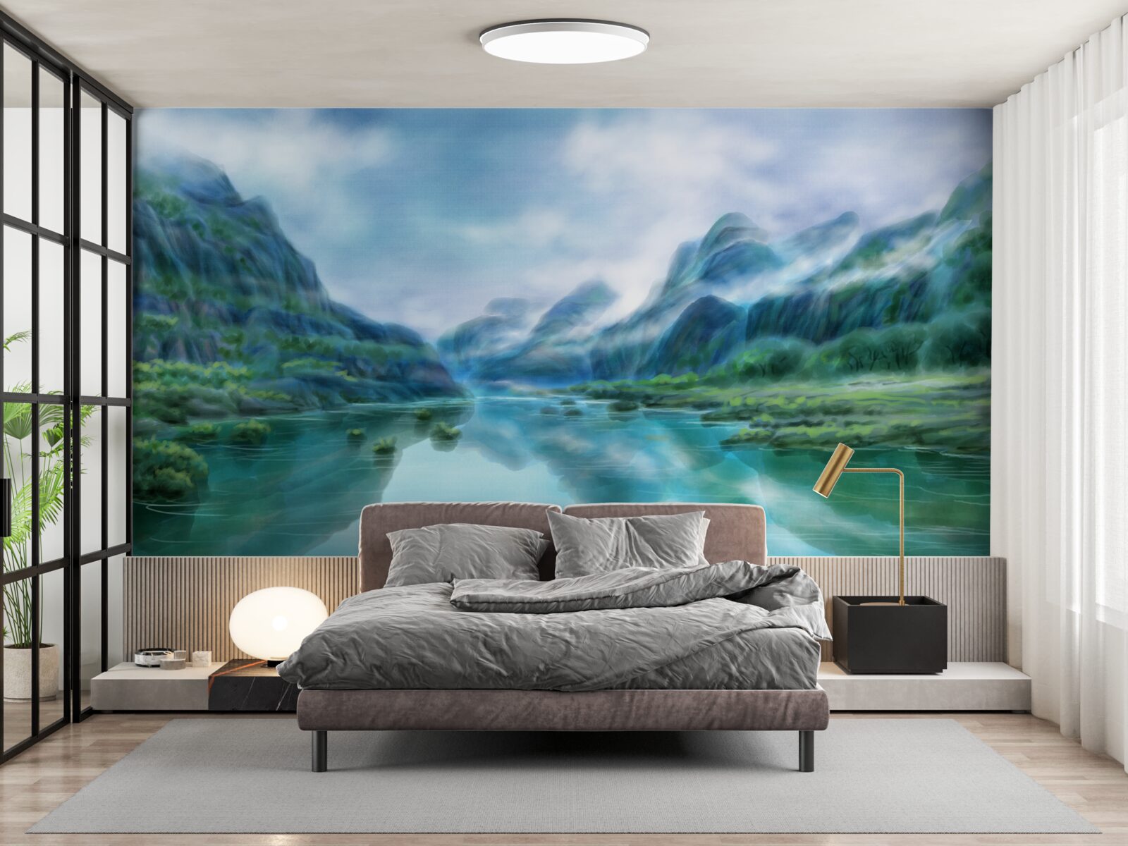 Fototapeta očarujúca pokojná rieka v horách