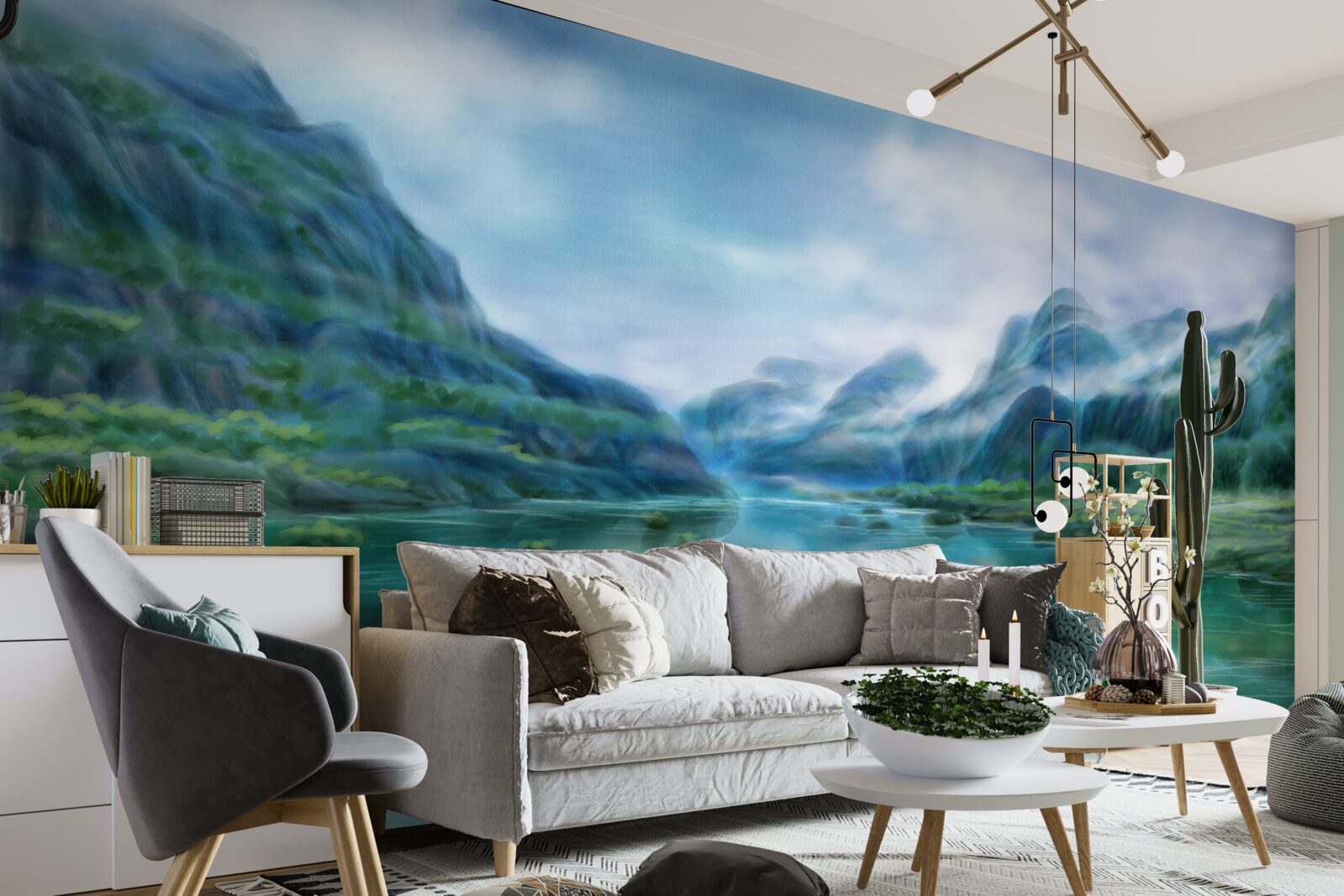 Fototapeta očarujúca pokojná rieka v horách