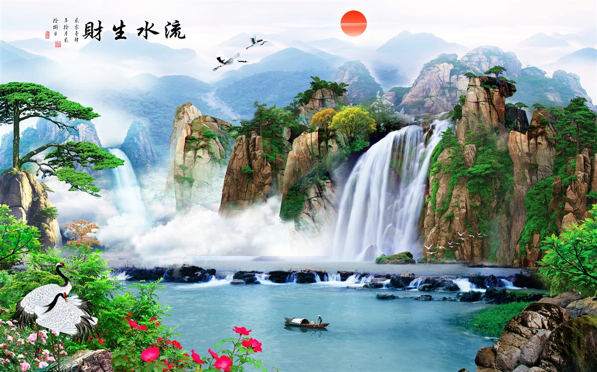 Fototapeta magický pohľad na prírodu a vodopád