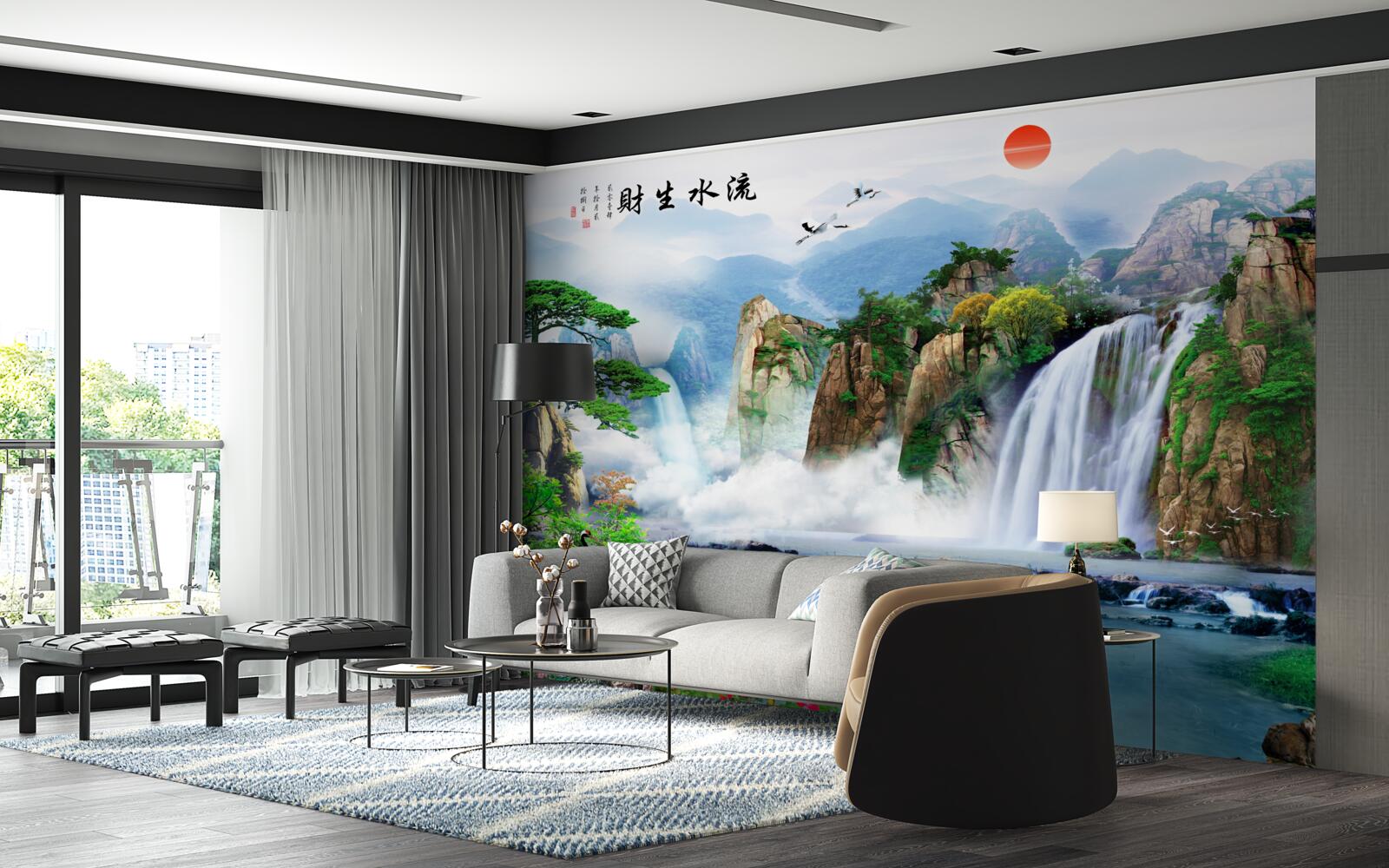 Fototapeta magický pohľad na prírodu a vodopád