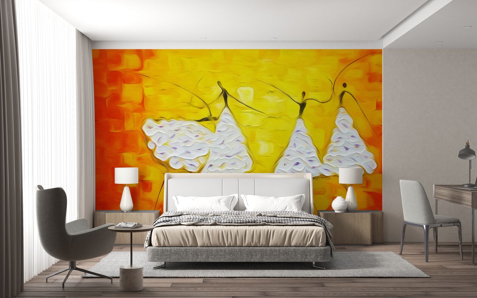 Fototapeta výrazy dievčat oblečených v šatách zdobených kvetmi