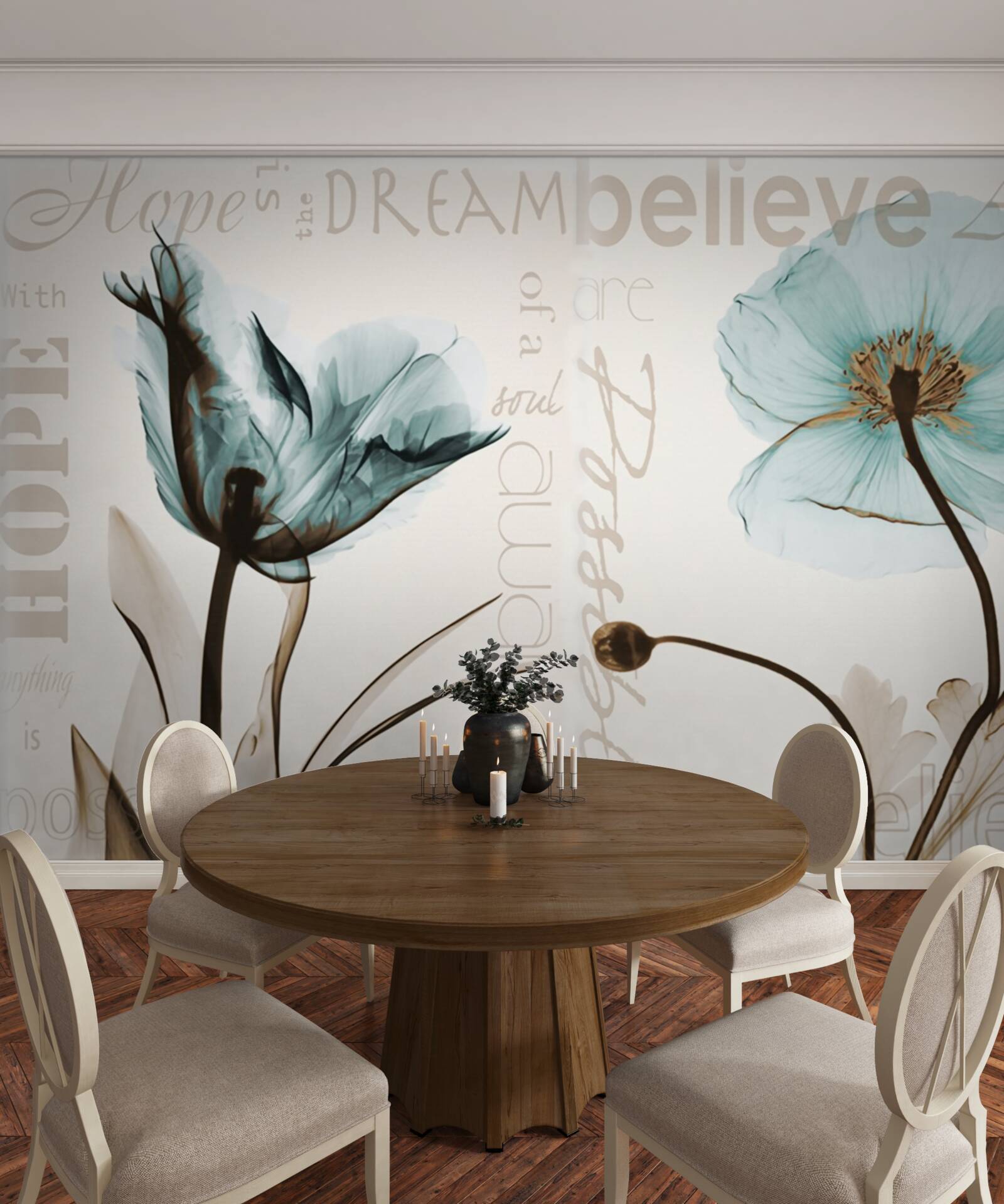 Fototapeta jemne tyrkysové maky