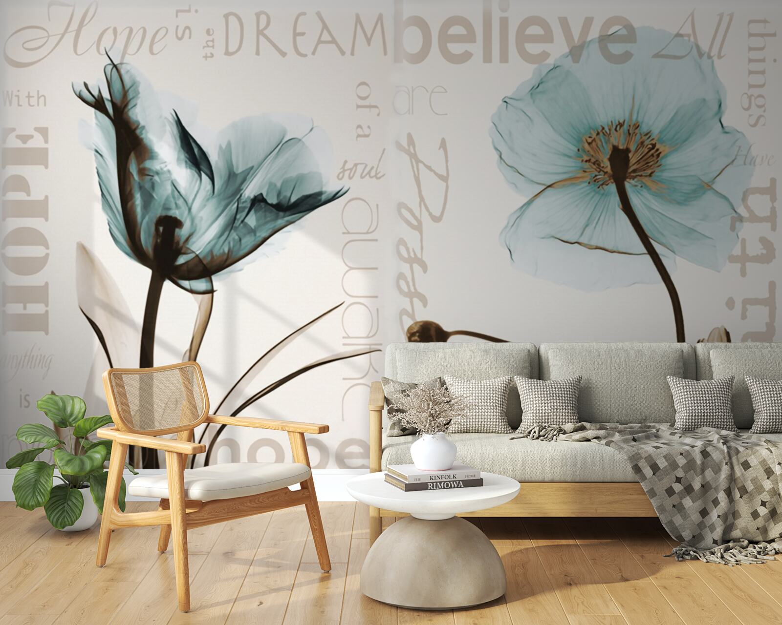 Fototapeta jemne tyrkysové maky