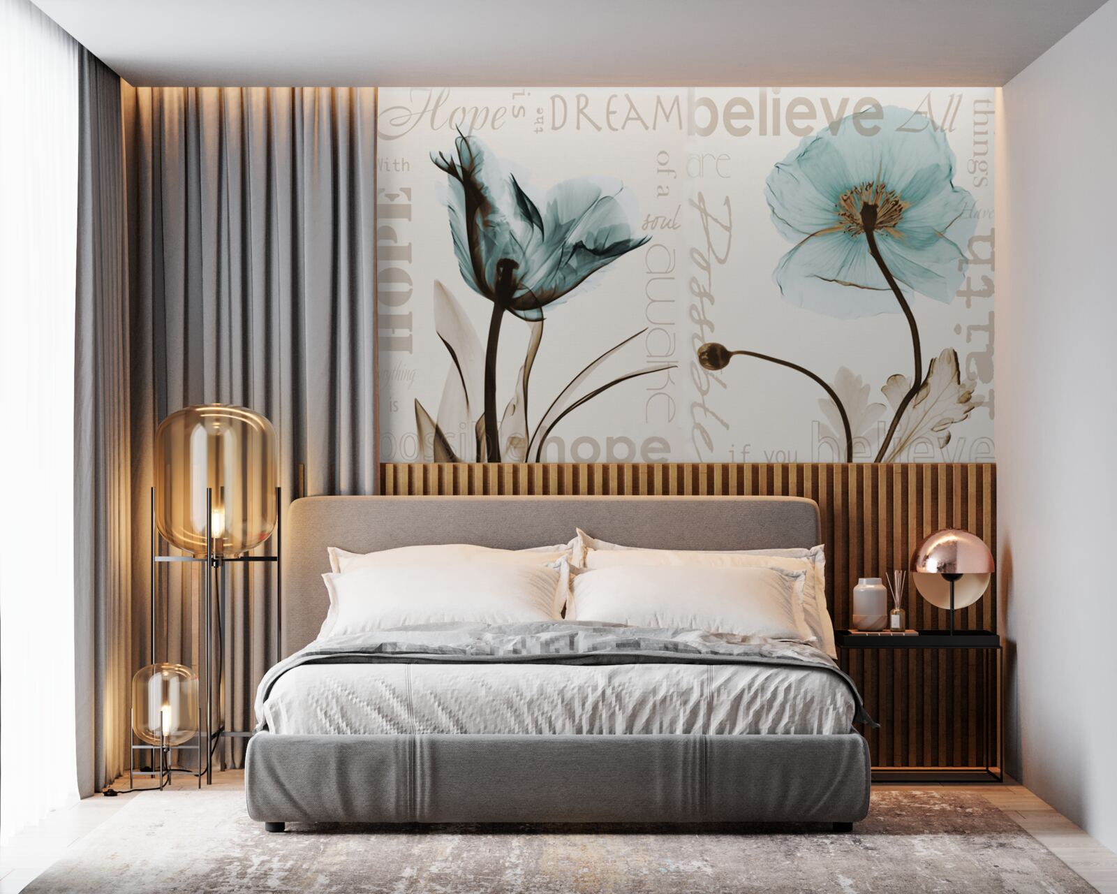 Fototapeta jemne tyrkysové maky