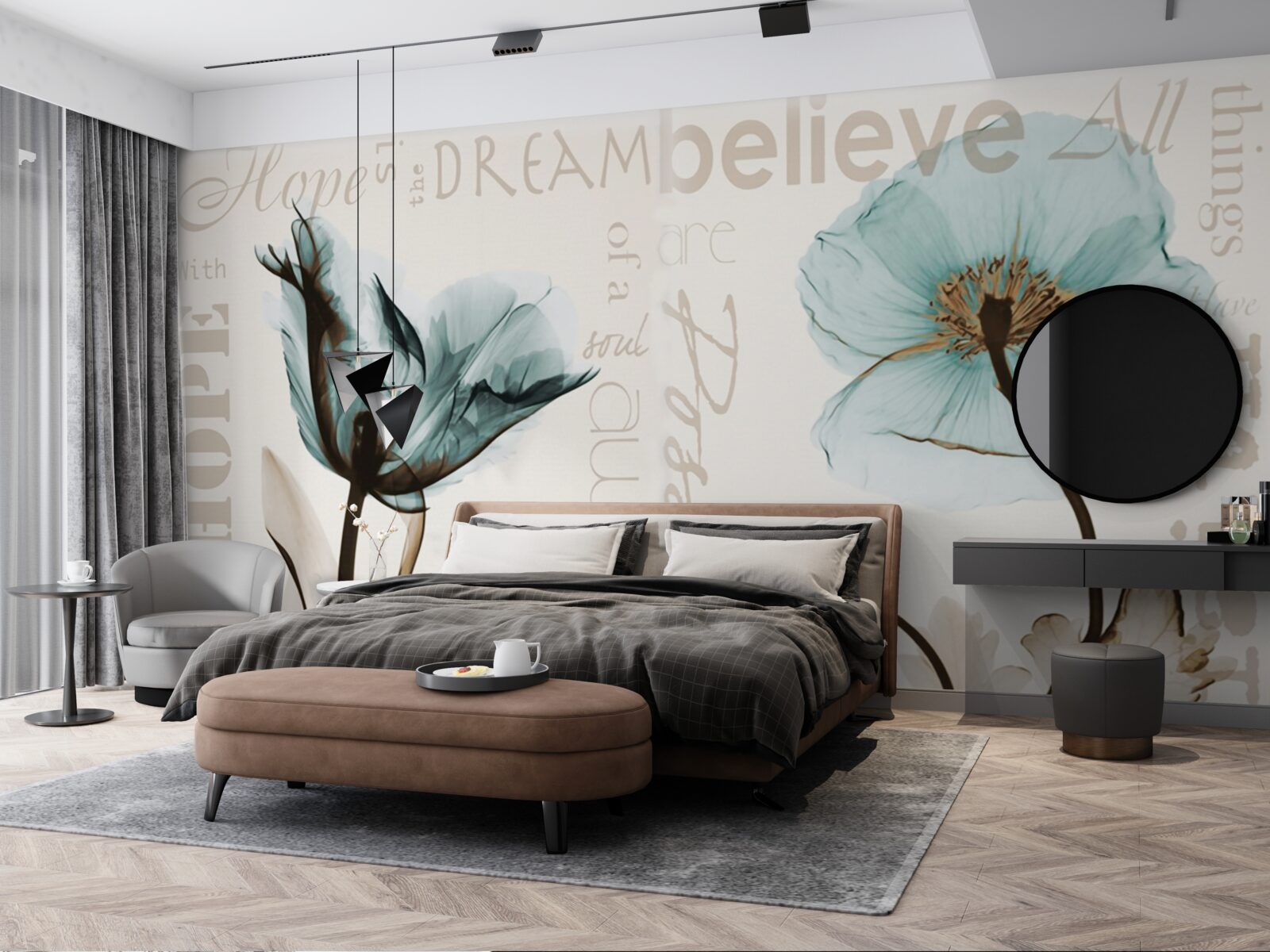 Fototapeta jemne tyrkysové maky