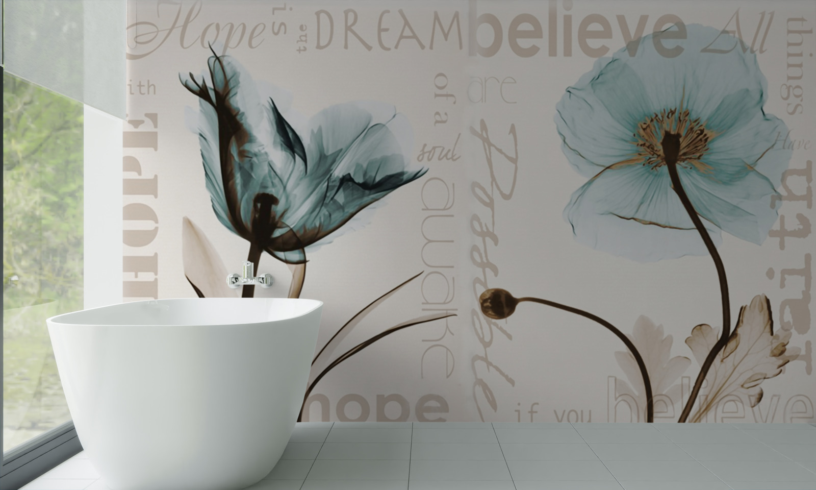 Fototapeta jemne tyrkysové maky