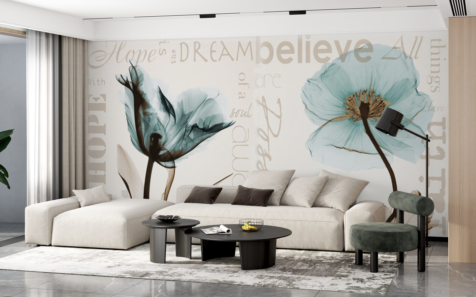 Fototapeta jemne tyrkysové maky