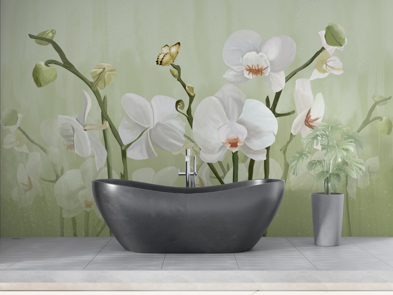 Fototapeta biele kvety s nezvyčajným vzhľadom