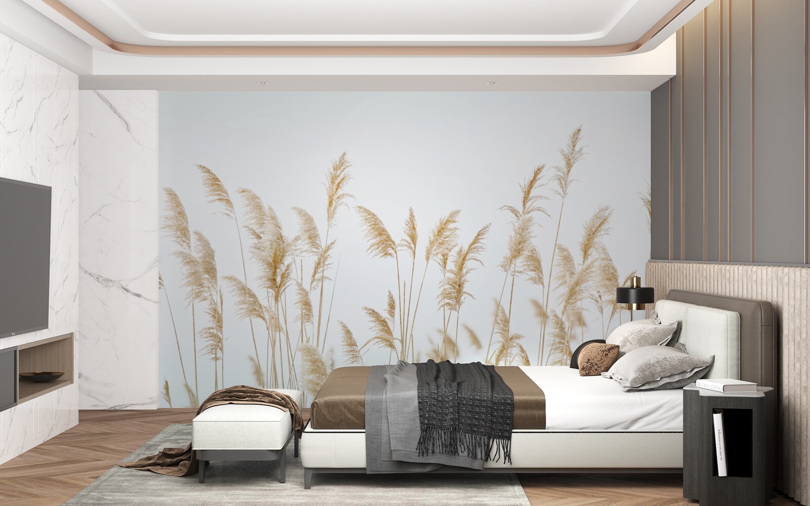 Fototapeta hmla medzi trstinou