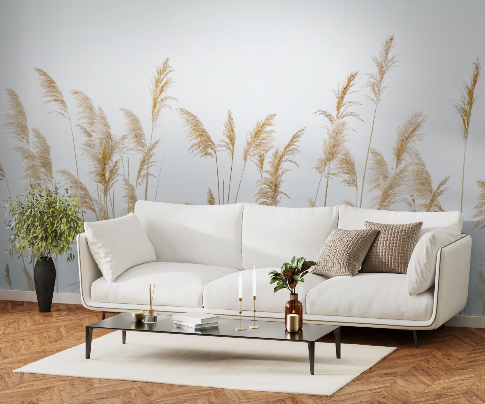 Fototapeta hmla medzi trstinou