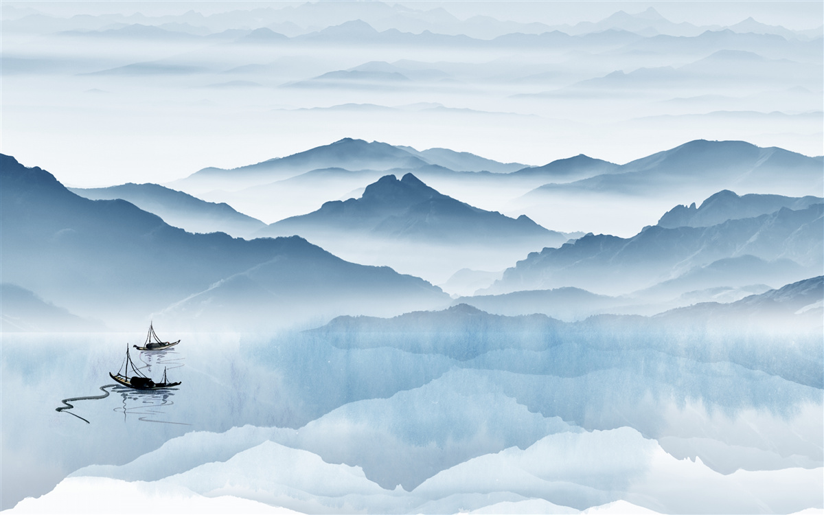 Fototapeta Rybolov na horskom jazere