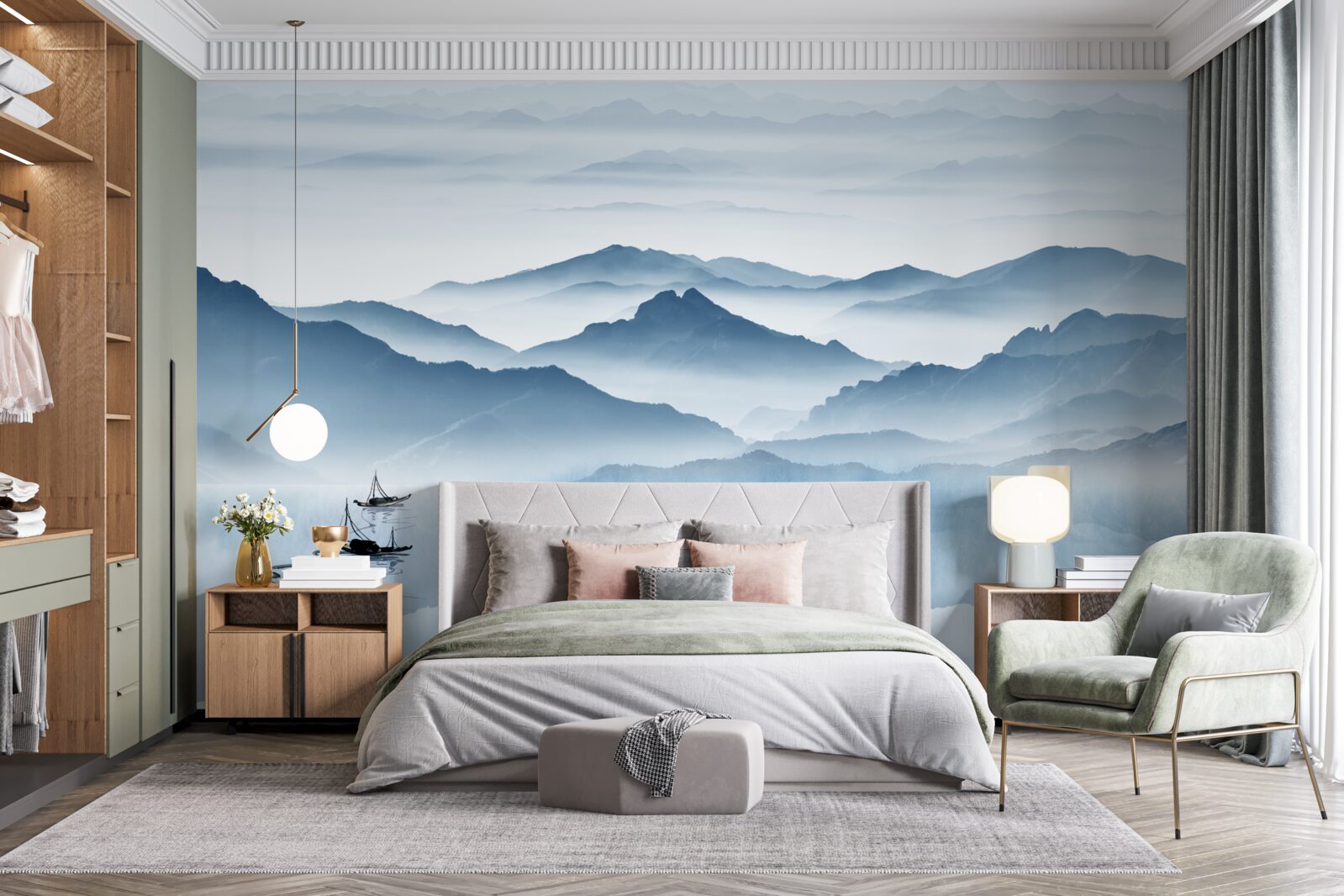 Fototapeta Rybolov na horskom jazere