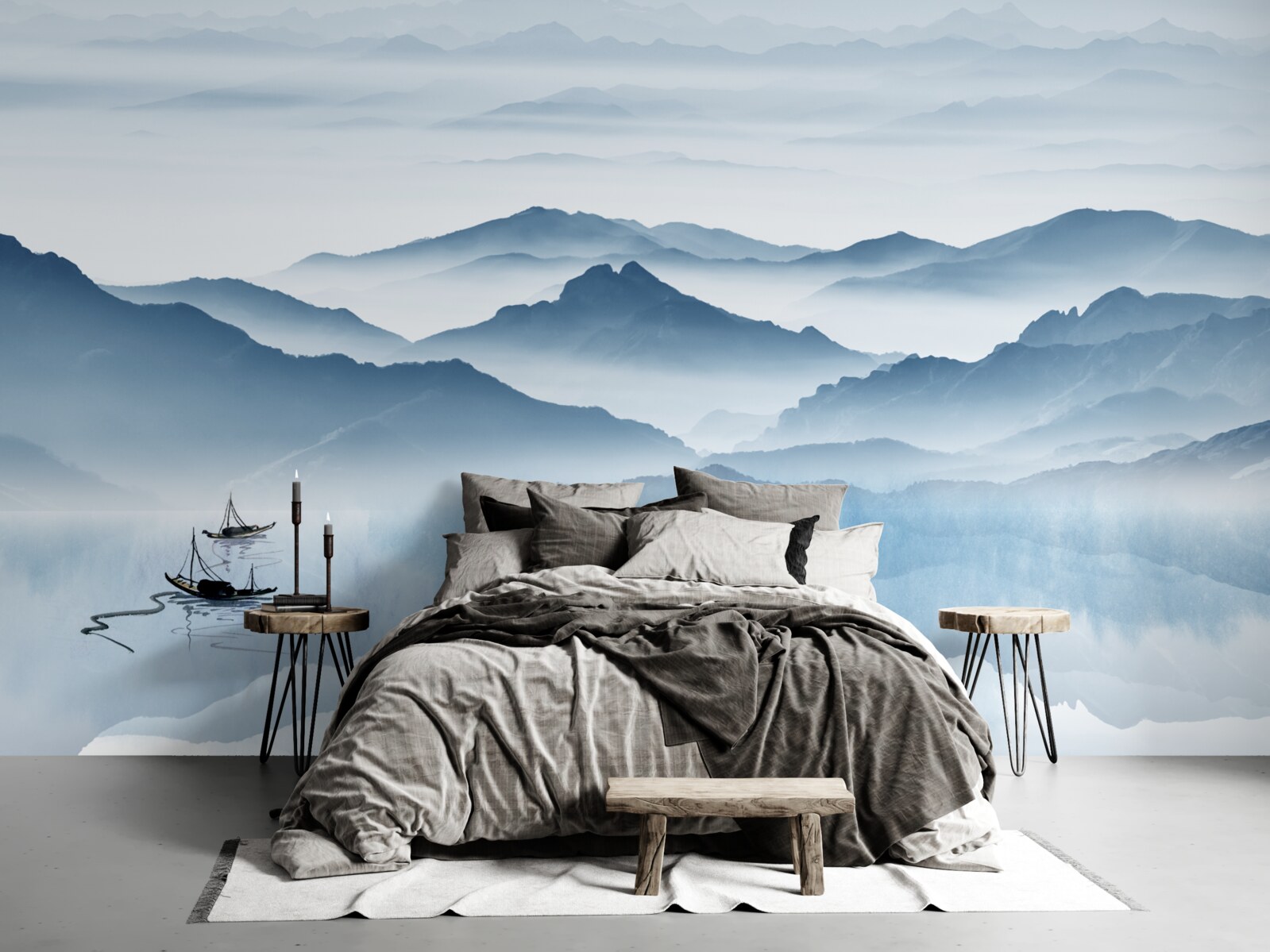 Fototapeta Rybolov na horskom jazere