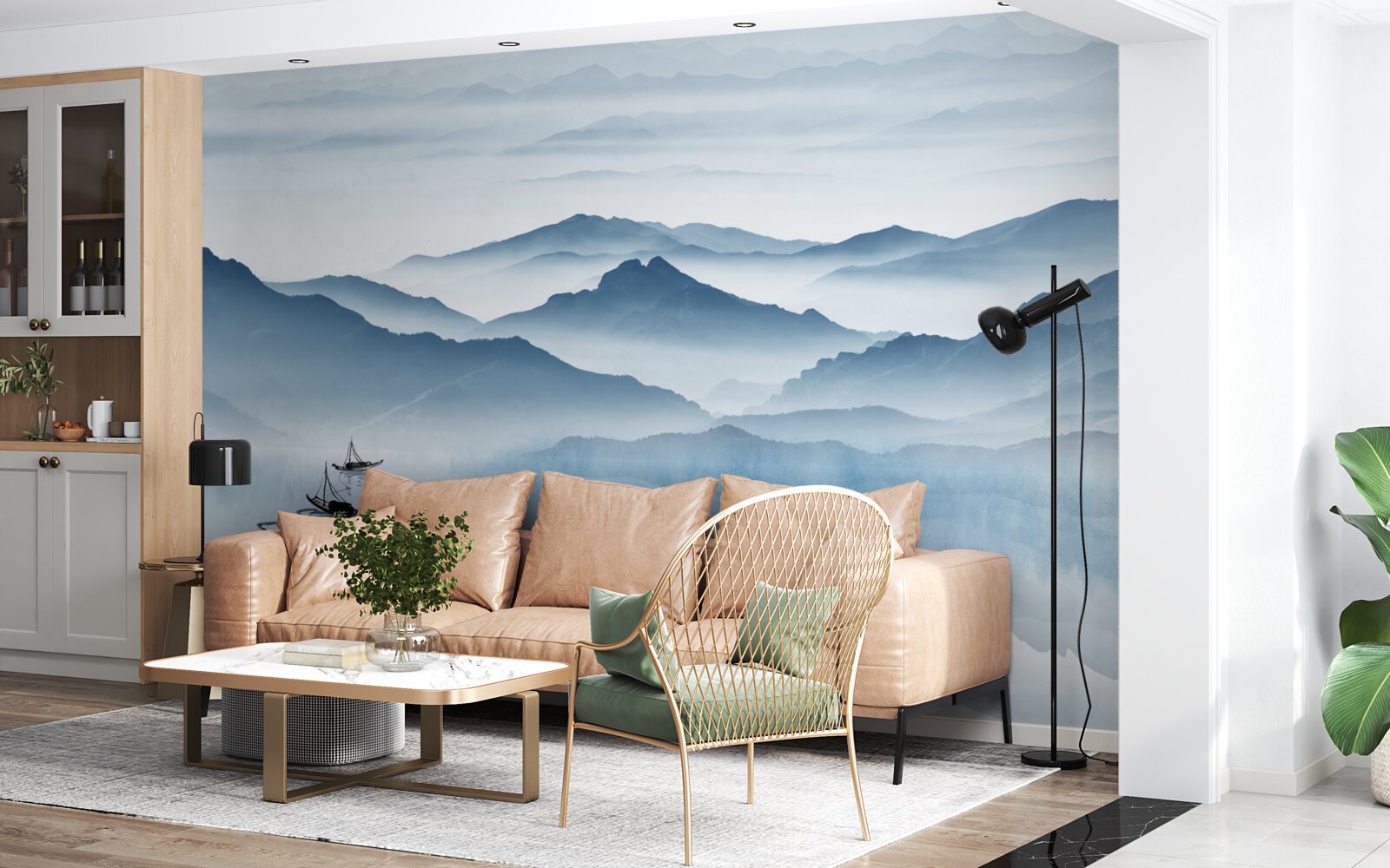 Fototapeta Rybolov na horskom jazere