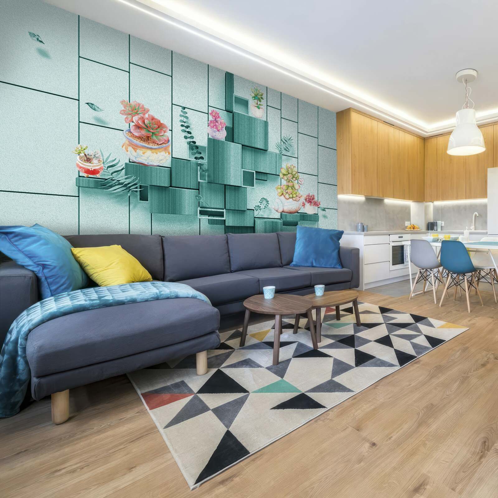 Fototapeta kvetináče s kvetmi a rastlinami