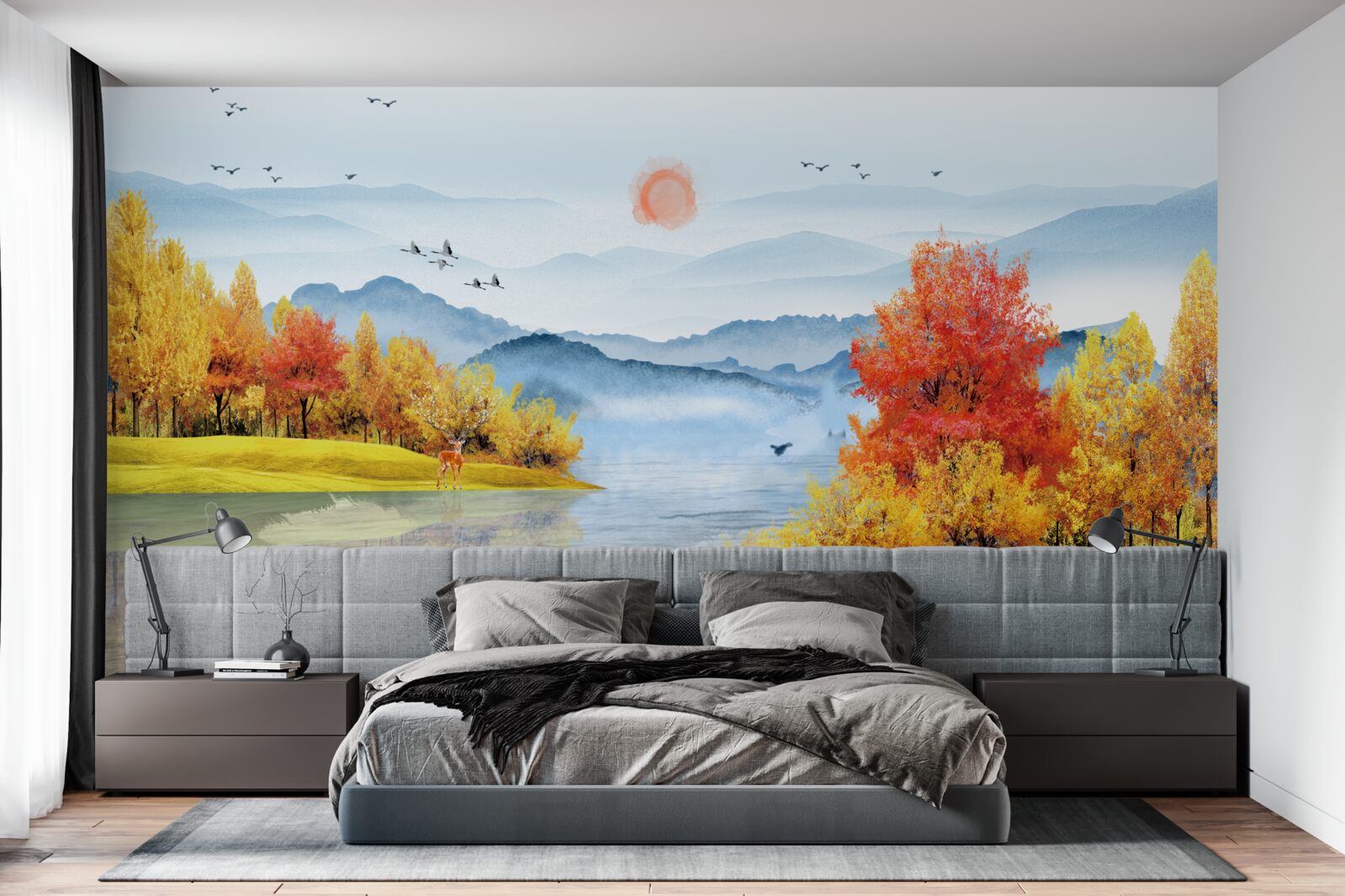 Fototapeta loď na horskej rieke