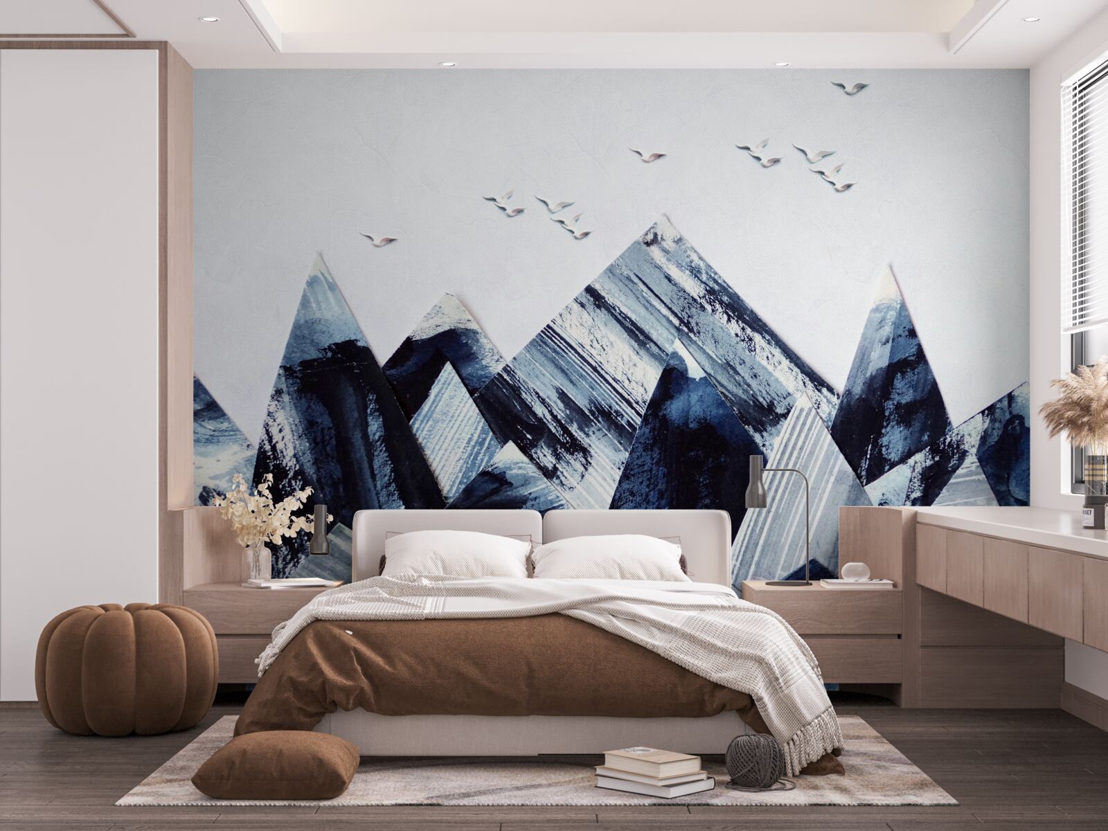 Fototapeta vrchol hory pod krídlami vtákov