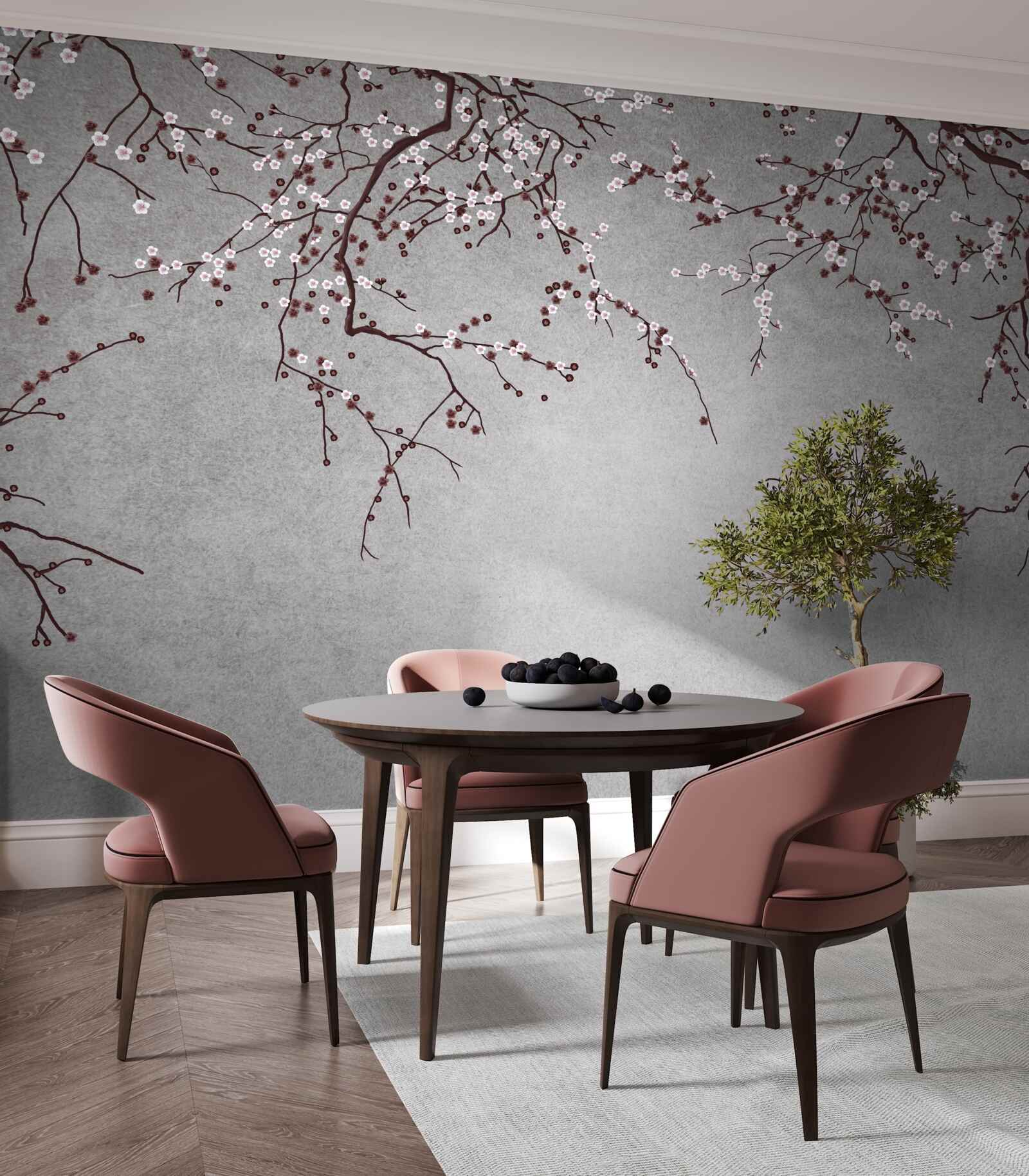 Fototapeta Konáre stromu sú posiate drobnými kvietkami