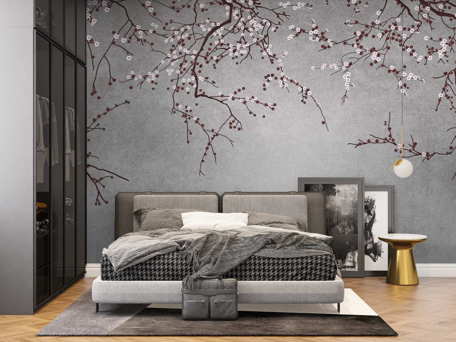 Fototapeta Konáre stromu sú posiate drobnými kvietkami