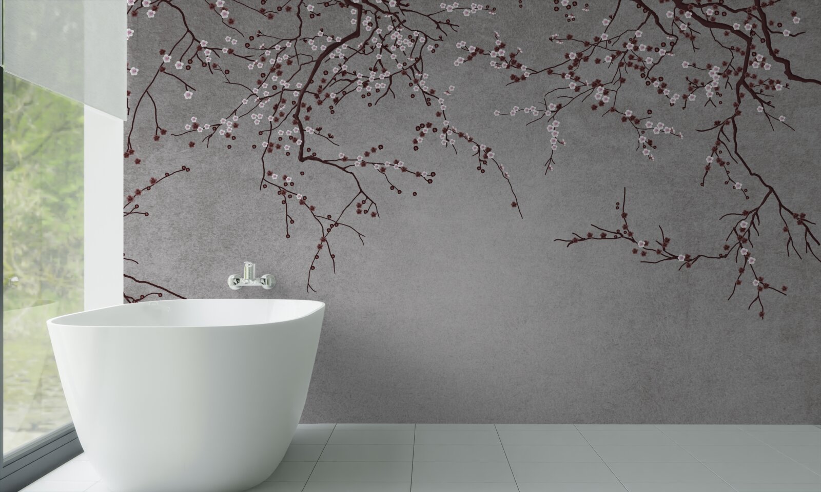 Fototapeta Konáre stromu sú posiate drobnými kvietkami