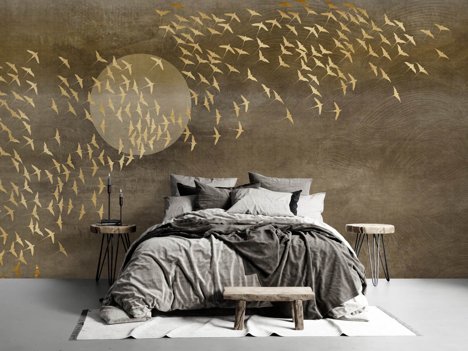 Fototapeta Mole v blízkosti svetla nočnej lampy