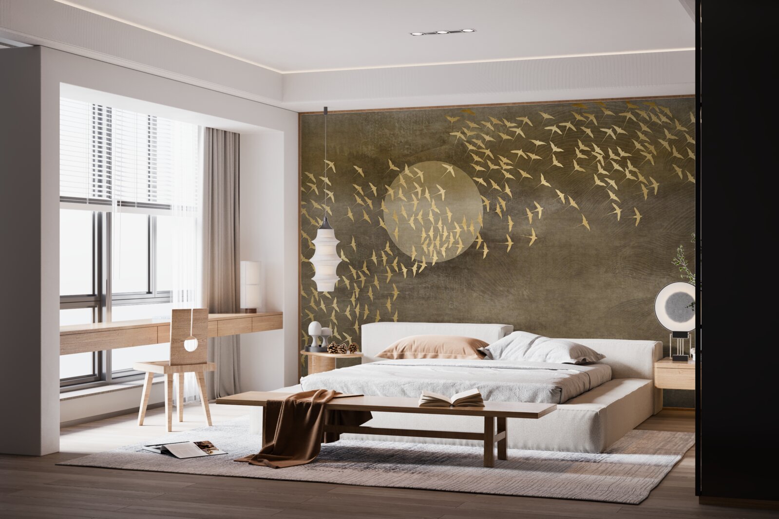 Fototapeta Mole v blízkosti svetla nočnej lampy