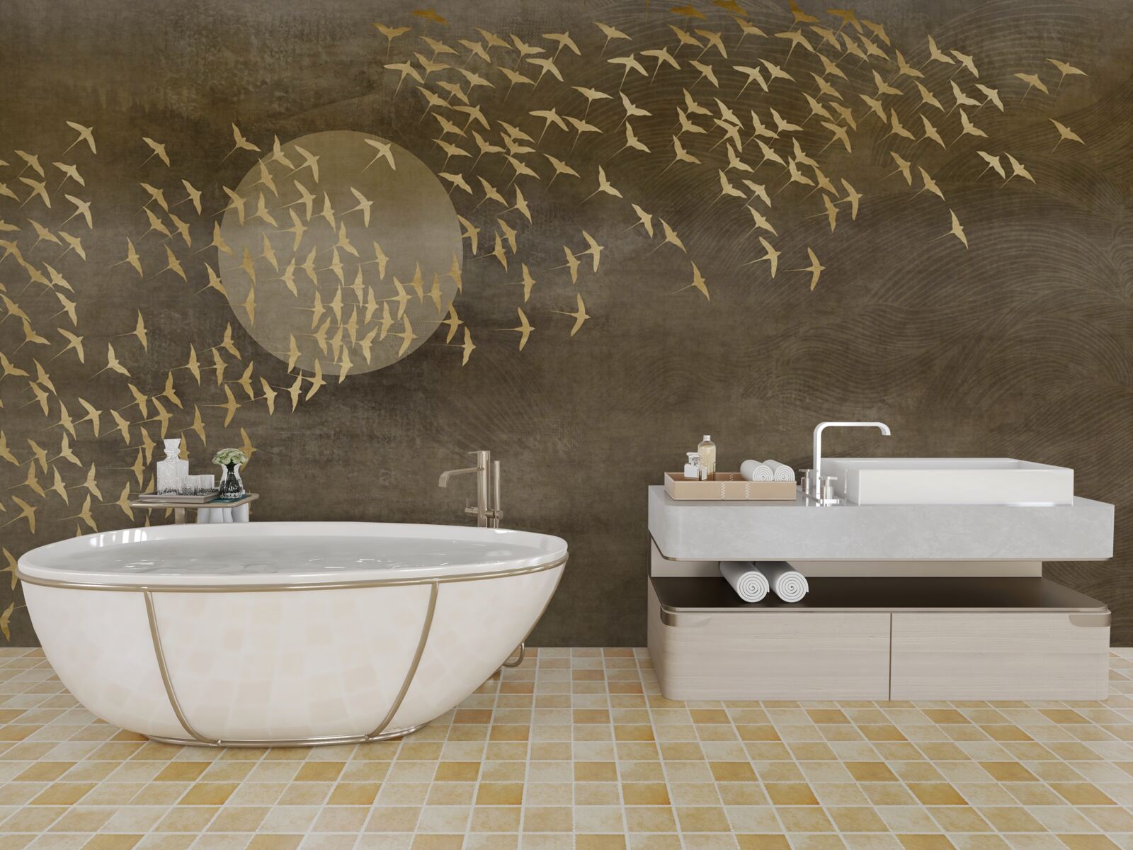 Fototapeta Mole v blízkosti svetla nočnej lampy