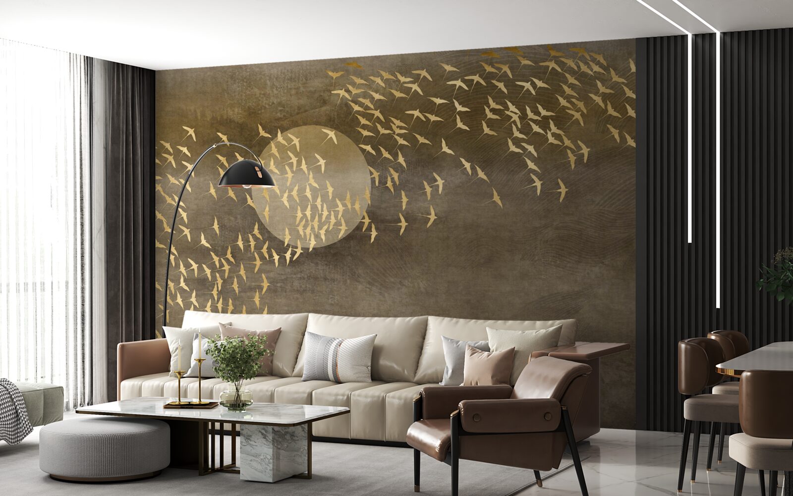 Fototapeta Mole v blízkosti svetla nočnej lampy