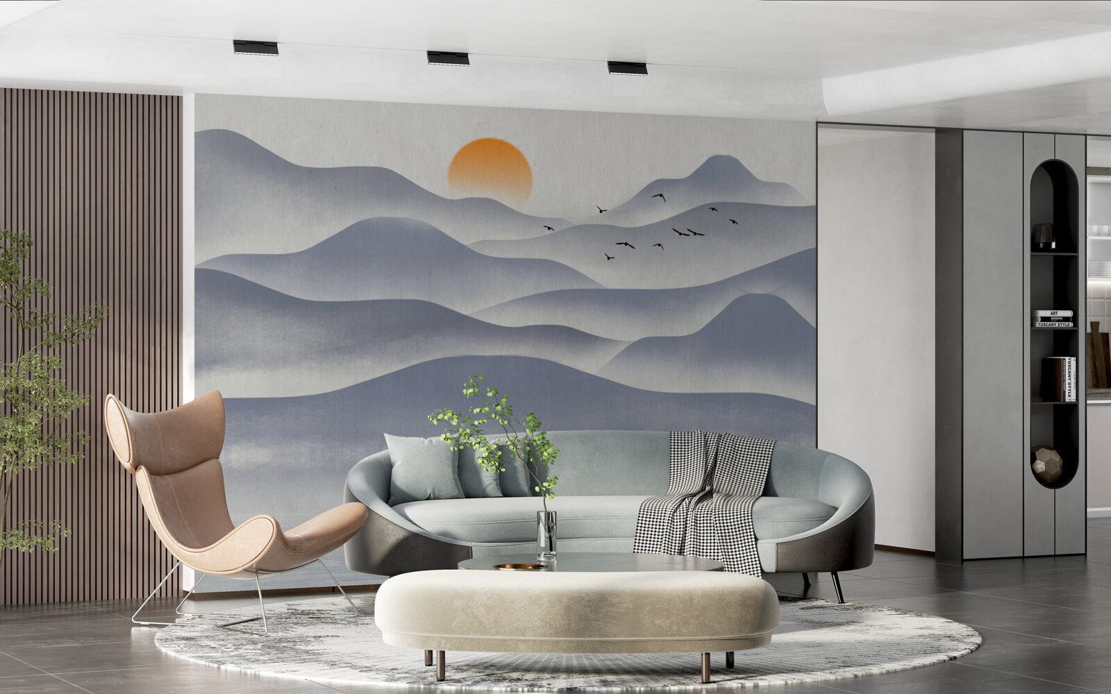 Fototapeta rybár naplní jazero poriadkom