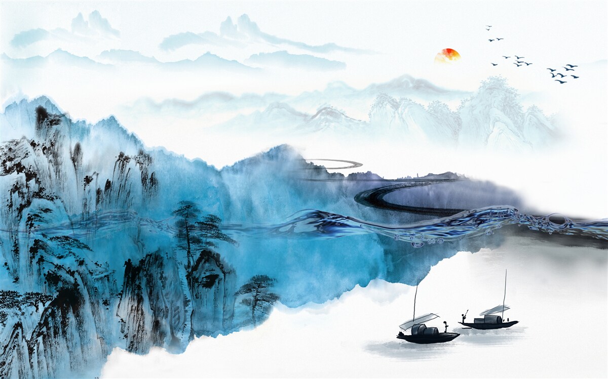 Fototapeta horská rybárska dedina