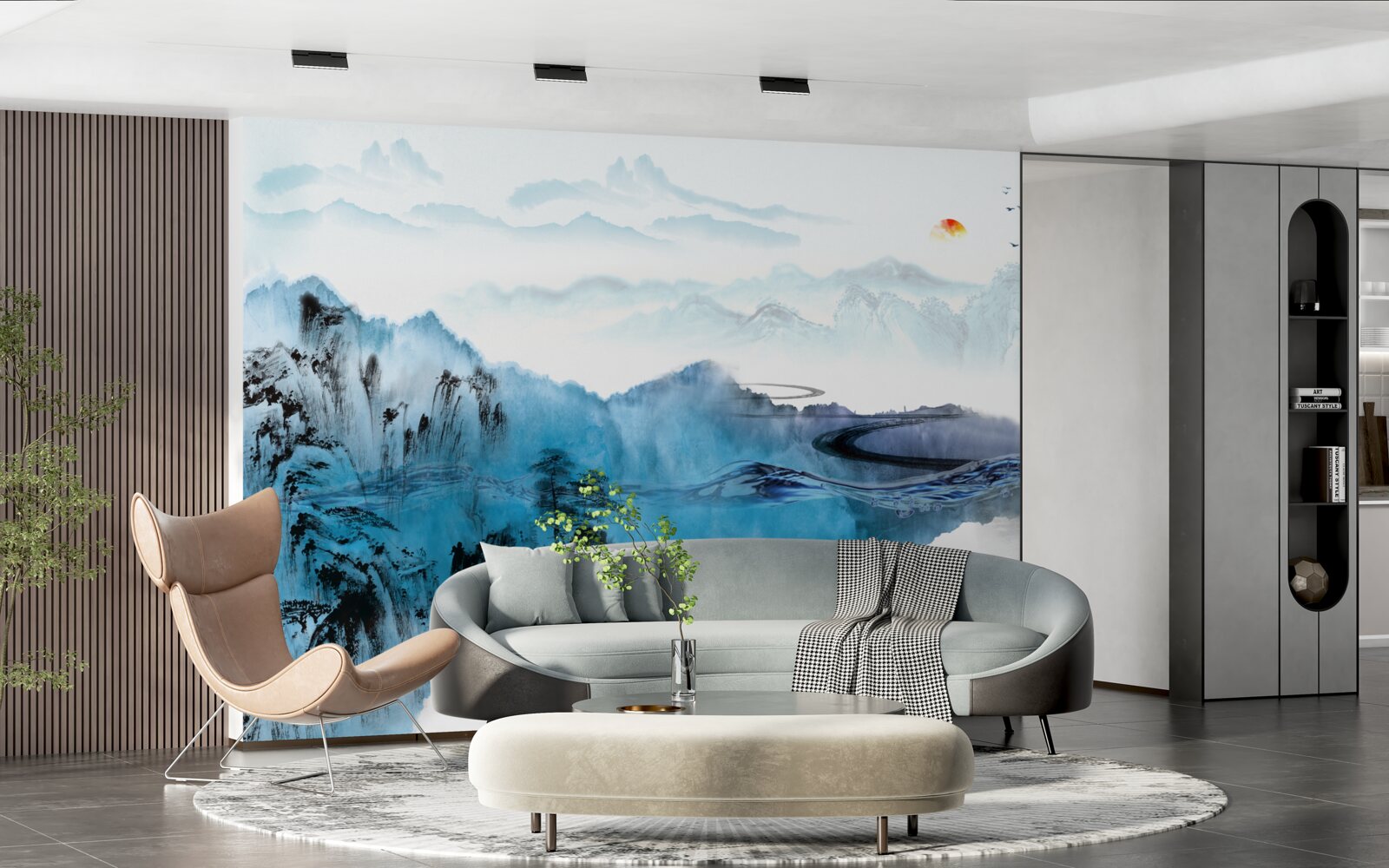 Fototapeta horská rybárska dedina