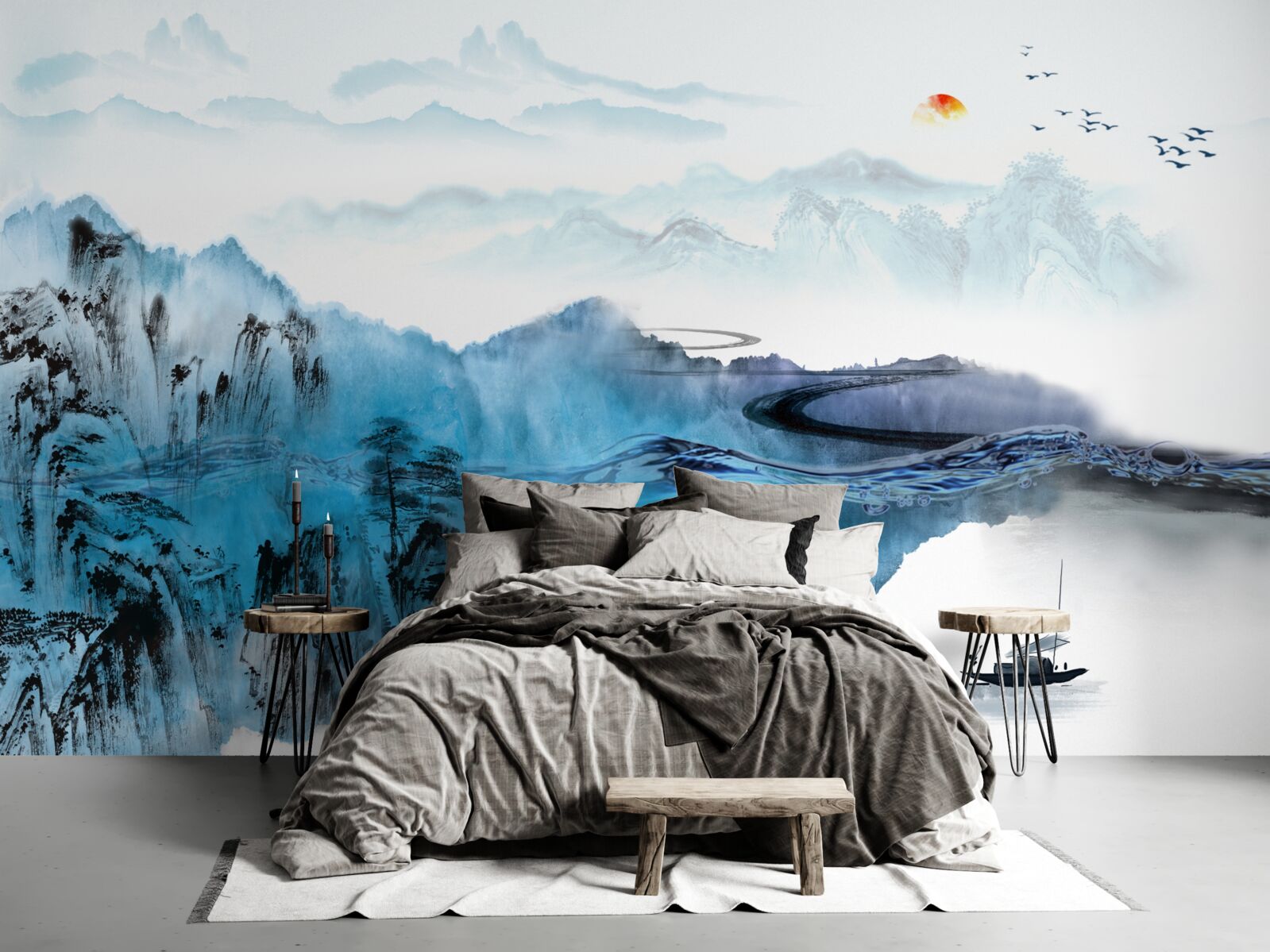 Fototapeta horská rybárska dedina