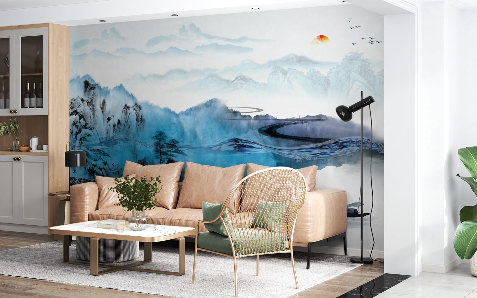 Fototapeta horská rybárska dedina