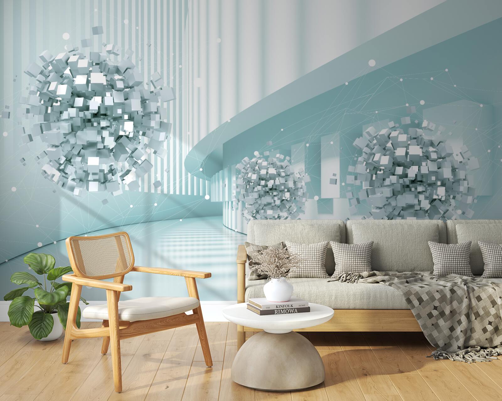 Fototapeta neviditeľné gule kĺžu po trajektórii