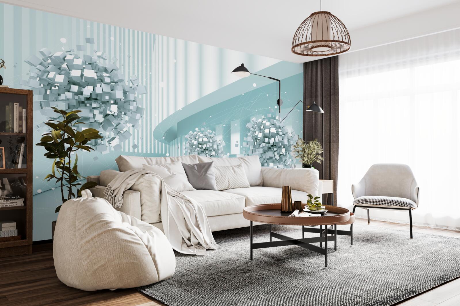 Fototapeta neviditeľné gule kĺžu po trajektórii