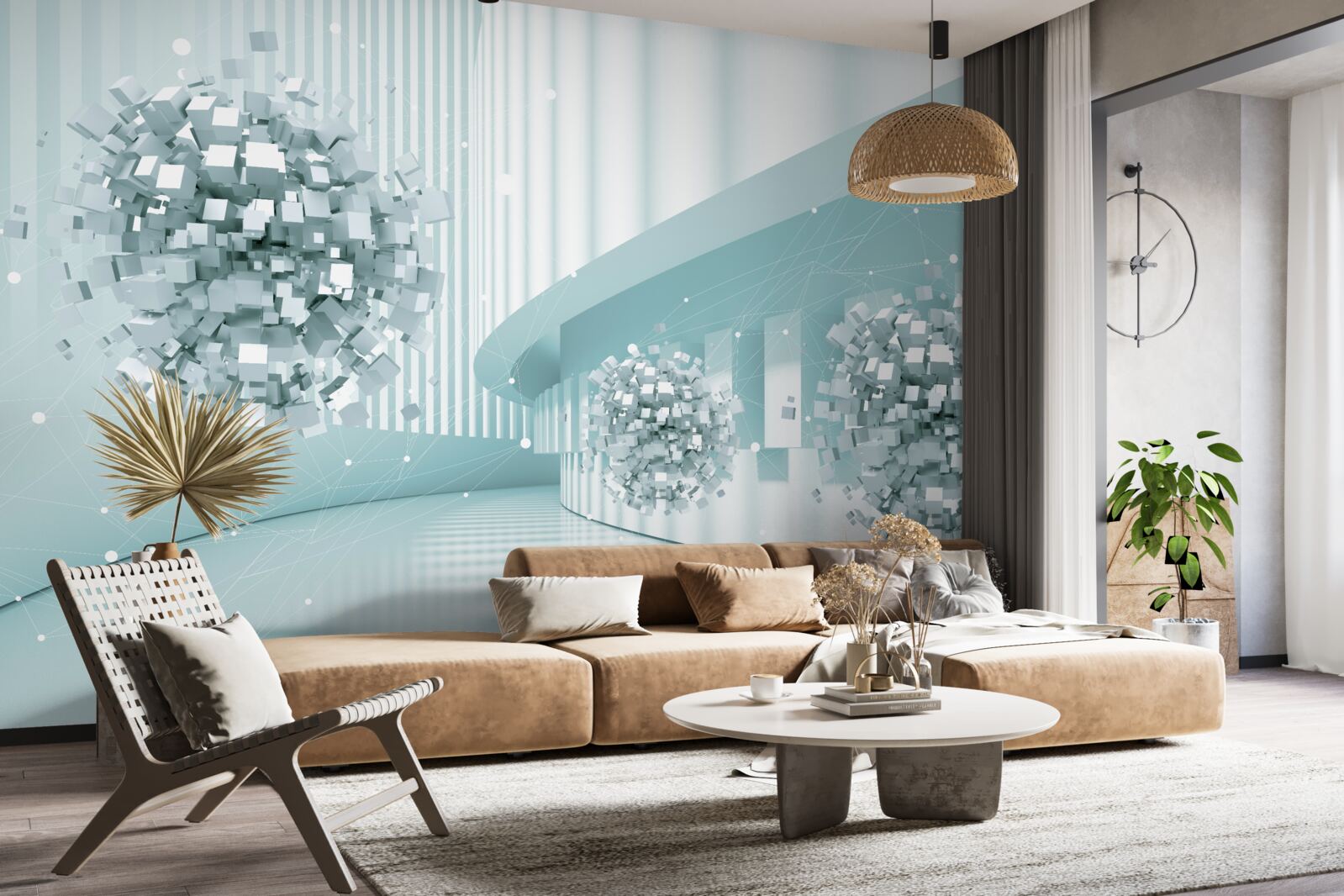 Fototapeta neviditeľné gule kĺžu po trajektórii