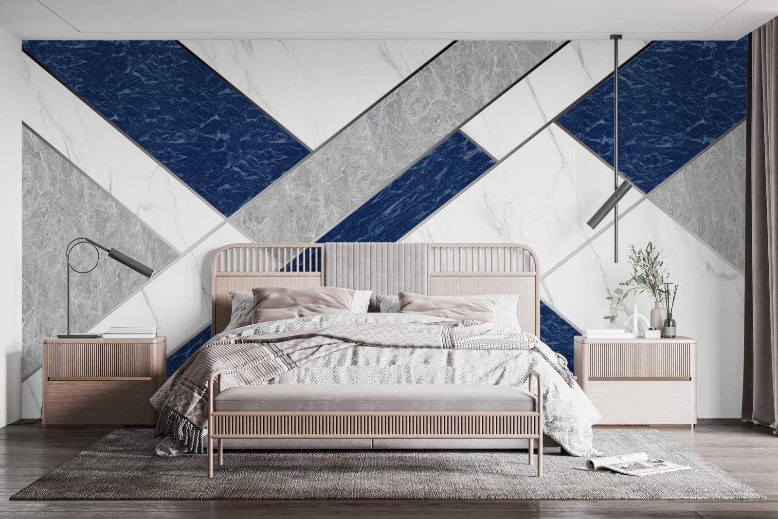 Fototapeta v zameriavači modrosivých pruhov