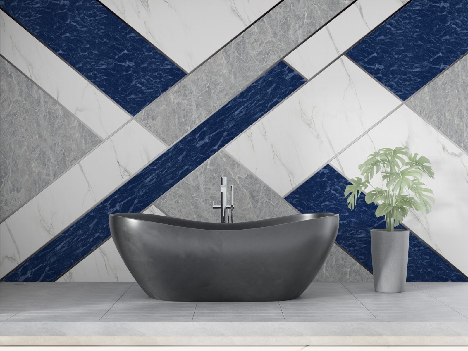 Fototapeta v zameriavači modrosivých pruhov